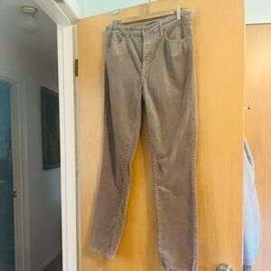 Talbots Light Gray Corduroy high waist Trousers size 8